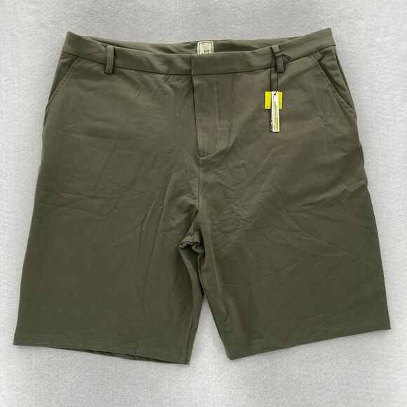 Swet Tailor Everyday Chino Shorts Mens 40 Army Green Stretch Casual Athletic NWT - Picture 1 of 13